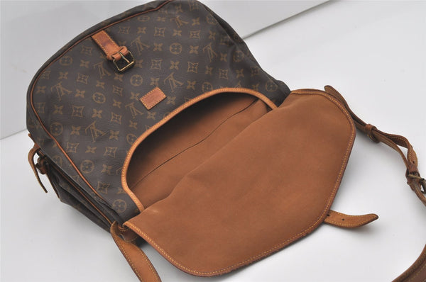 Authentic Louis Vuitton Monogram Saumur 35 Shoulder Cross Bag M42254 LV 8874I
