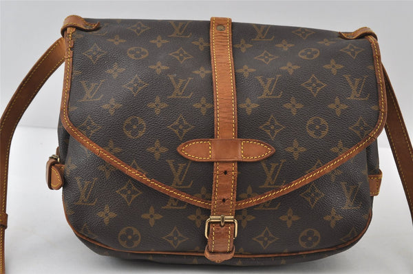 Authentic Louis Vuitton Monogram Saumur 30 Shoulder Cross Bag M42256 LV 8875I
