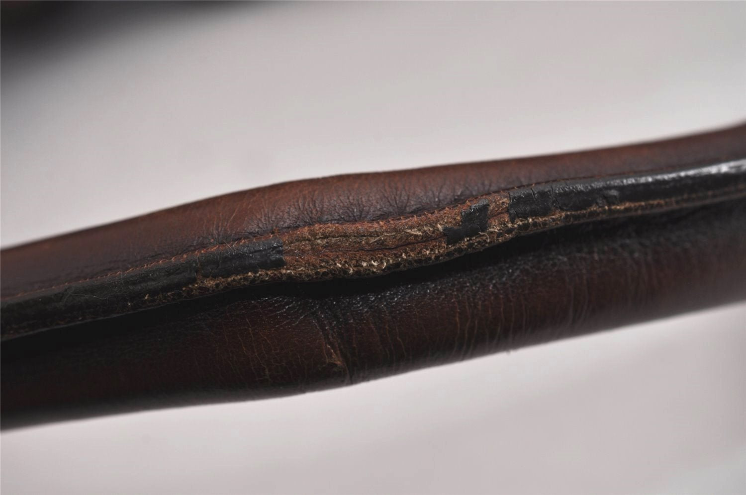 Authentic GUCCI Shoulder Drawstring Bag GG Canvas Leather 179778 Brown 8875J