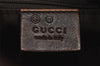 Authentic GUCCI Shoulder Drawstring Bag GG Canvas Leather 179778 Brown 8875J