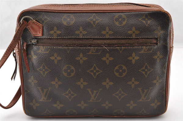 Authentic Louis Vuitton Monogram Pochette Sport Clutch Hand Bag Old Model 8877I