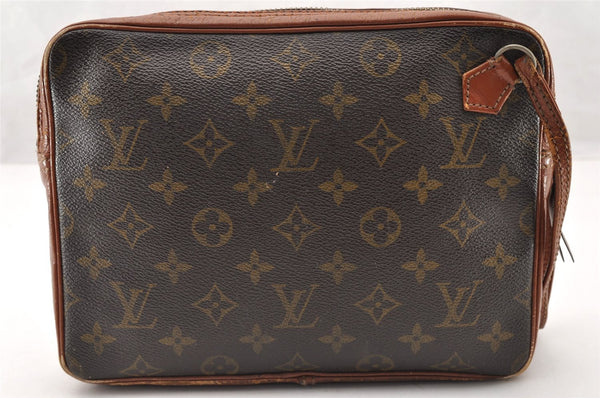 Authentic Louis Vuitton Monogram Pochette Sport Clutch Hand Bag Old Model 8877I