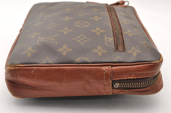 Authentic Louis Vuitton Monogram Pochette Sport Clutch Hand Bag Old Model 8877I
