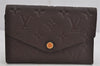 Auth Louis Vuitton Monogram Empreinte Portefeuille Curieuse Compact Wallet 8877J