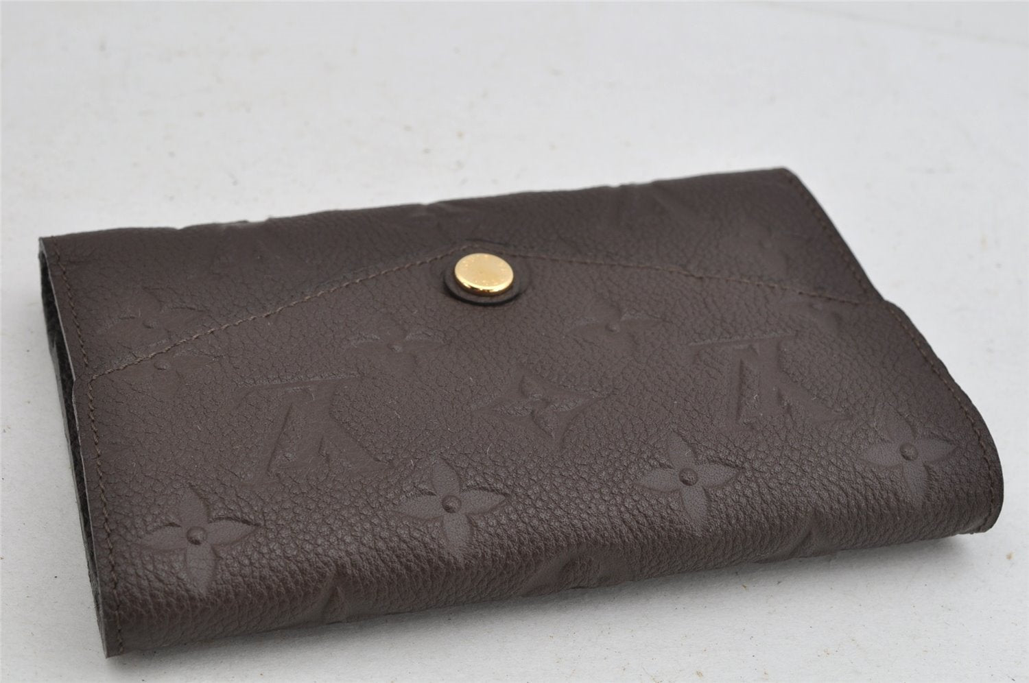 Auth Louis Vuitton Monogram Empreinte Portefeuille Curieuse Compact Wallet 8877J