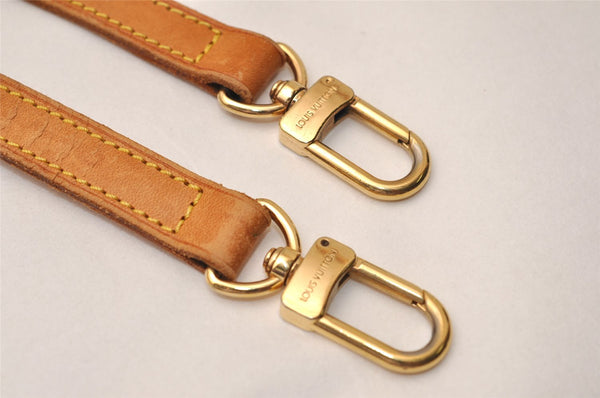 Authentic Louis Vuitton Leather Shoulder Strap Beige 40.6-47.6" LV 8878J