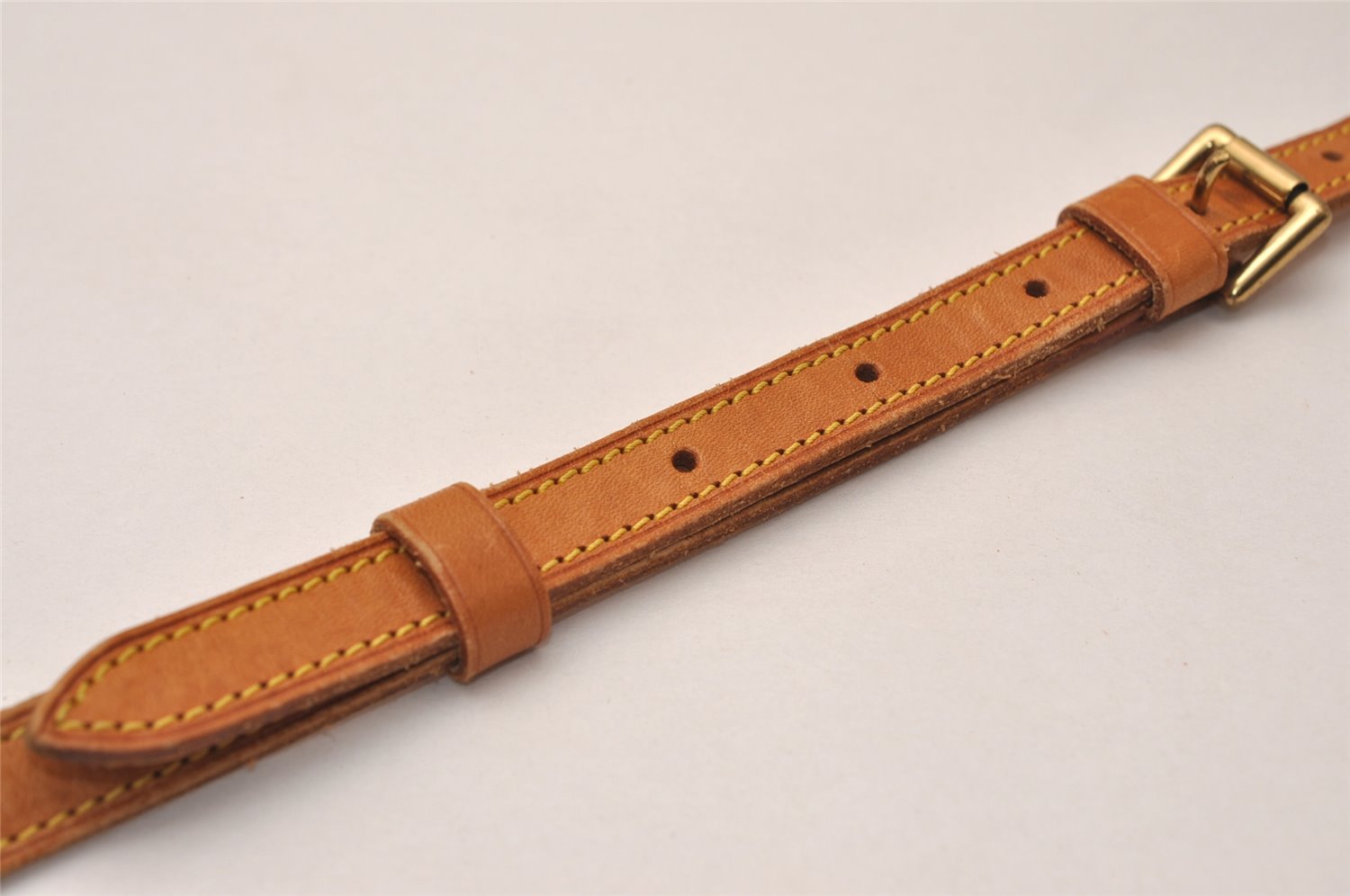 Authentic Louis Vuitton Leather Shoulder Strap Beige 40.6-47.6