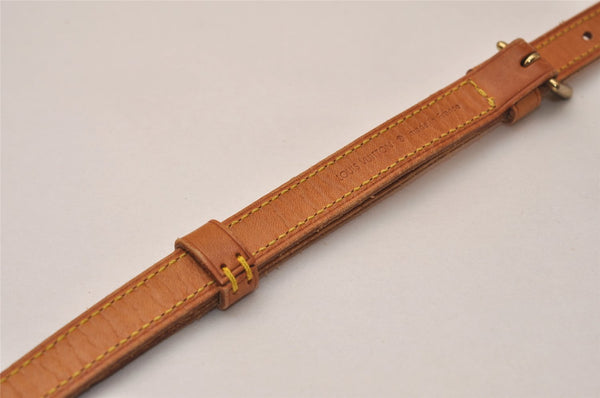 Authentic Louis Vuitton Leather Shoulder Strap Beige 40.6-47.6" LV 8878J