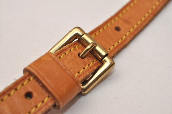 Authentic Louis Vuitton Leather Shoulder Strap Beige 40.6-47.6" LV 8878J