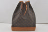 Authentic Louis Vuitton Monogram Noe Shoulder Drawstring Bag M42224 Junk 8879I