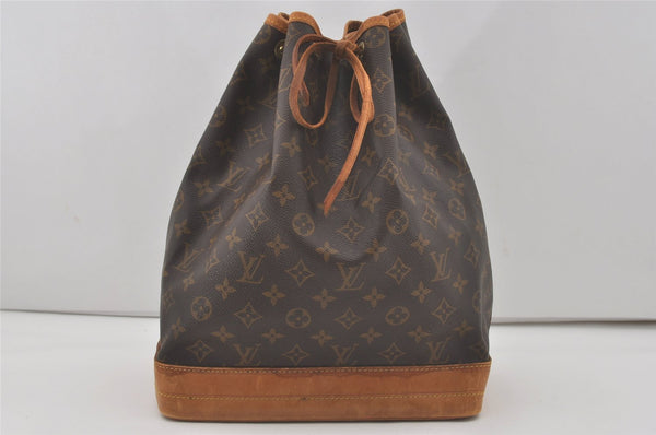 Authentic Louis Vuitton Monogram Noe Shoulder Drawstring Bag M42224 Junk 8879I