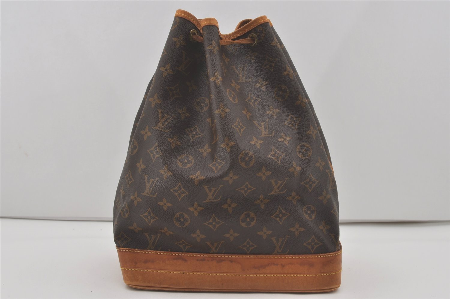 Authentic Louis Vuitton Monogram Noe Shoulder Drawstring Bag M42224 Junk 8879I