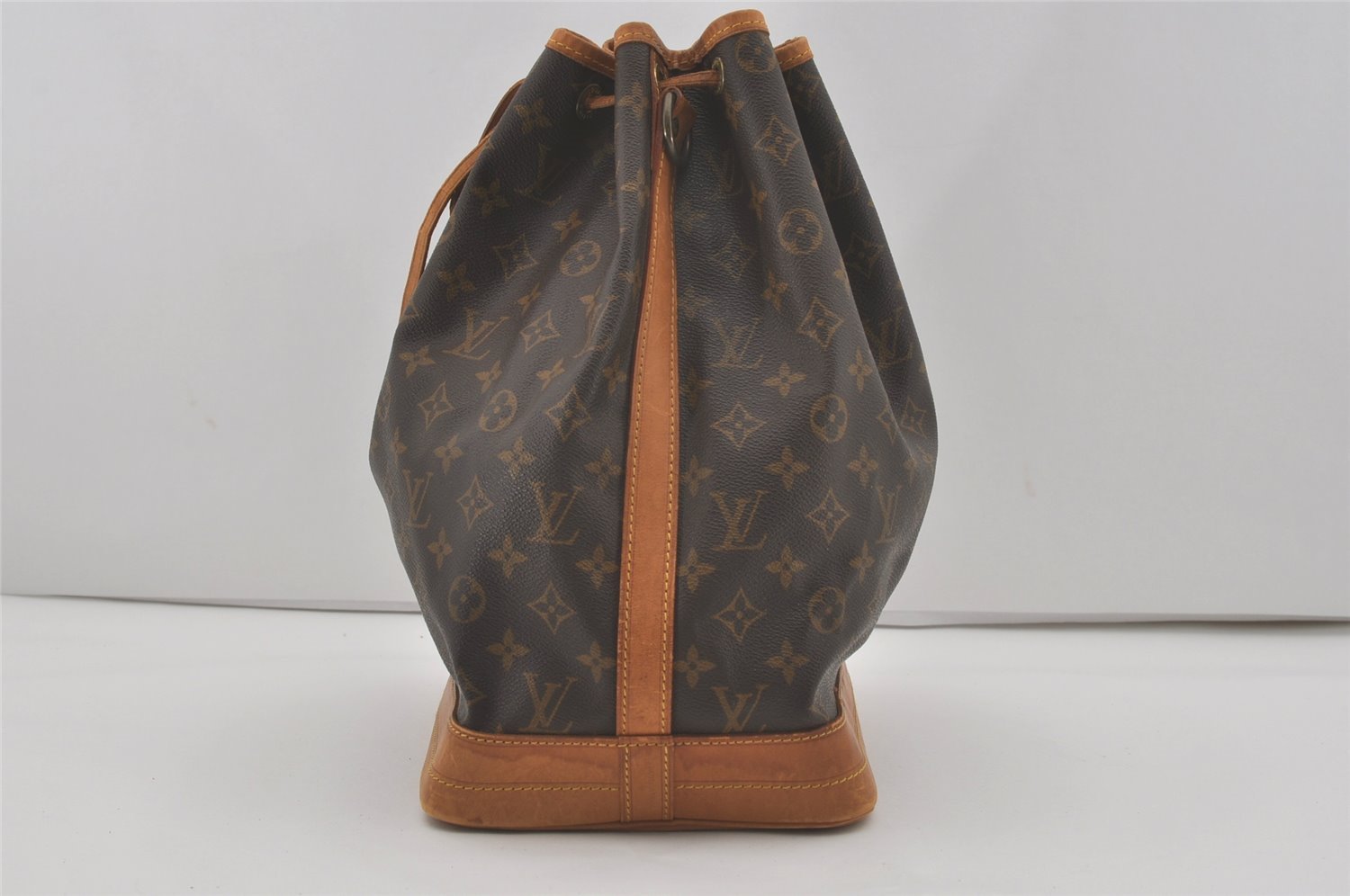 Authentic Louis Vuitton Monogram Noe Shoulder Drawstring Bag M42224 Junk 8879I