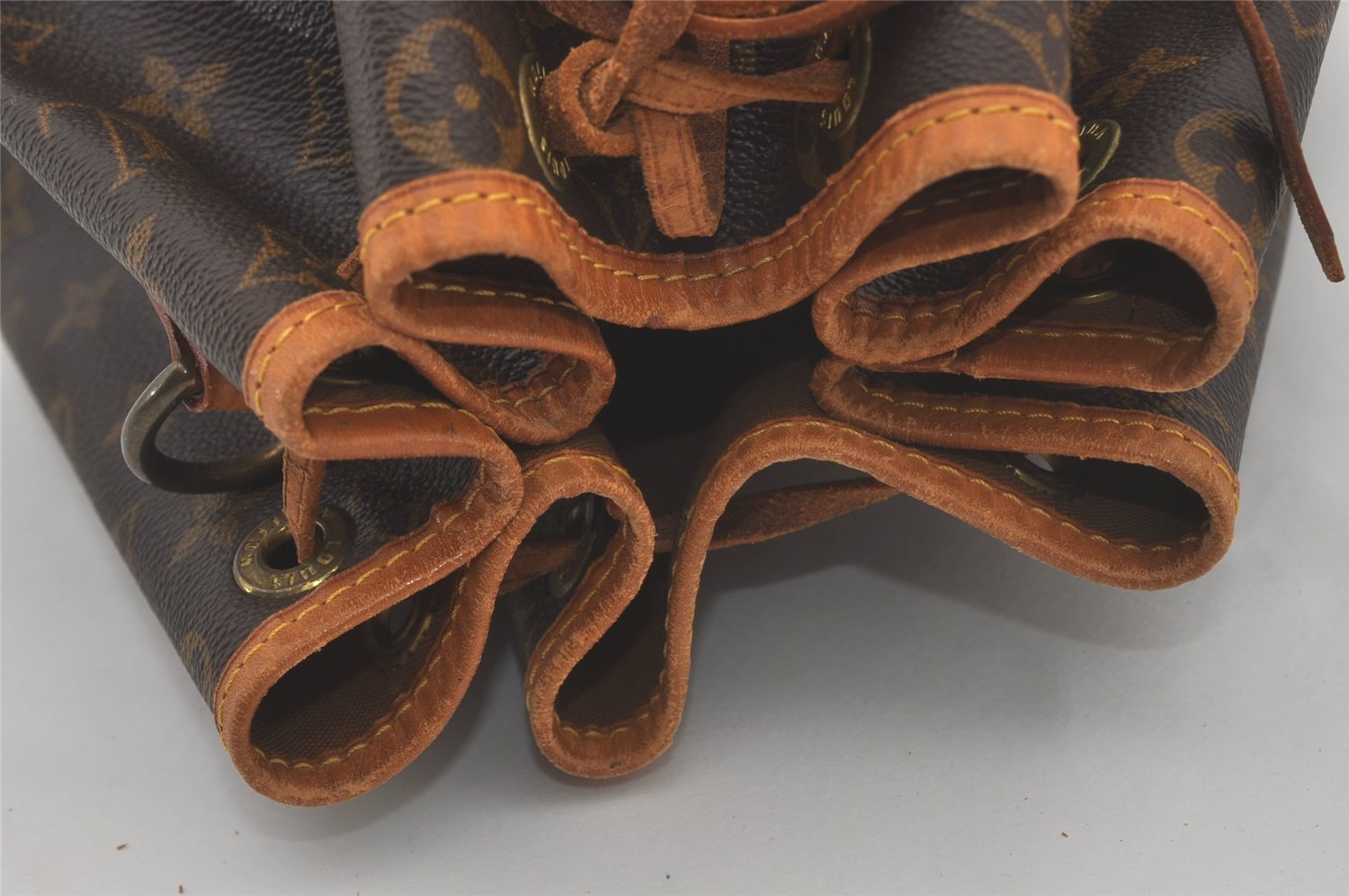 Authentic Louis Vuitton Monogram Noe Shoulder Drawstring Bag M42224 Junk 8879I