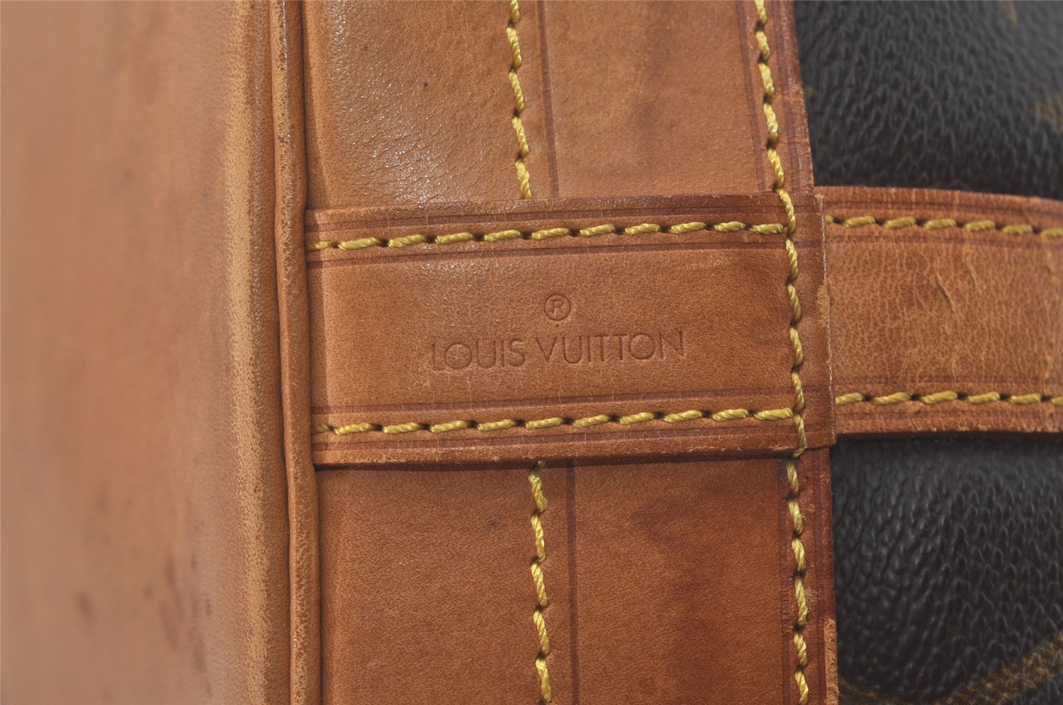 Authentic Louis Vuitton Monogram Noe Shoulder Drawstring Bag M42224 Junk 8879I