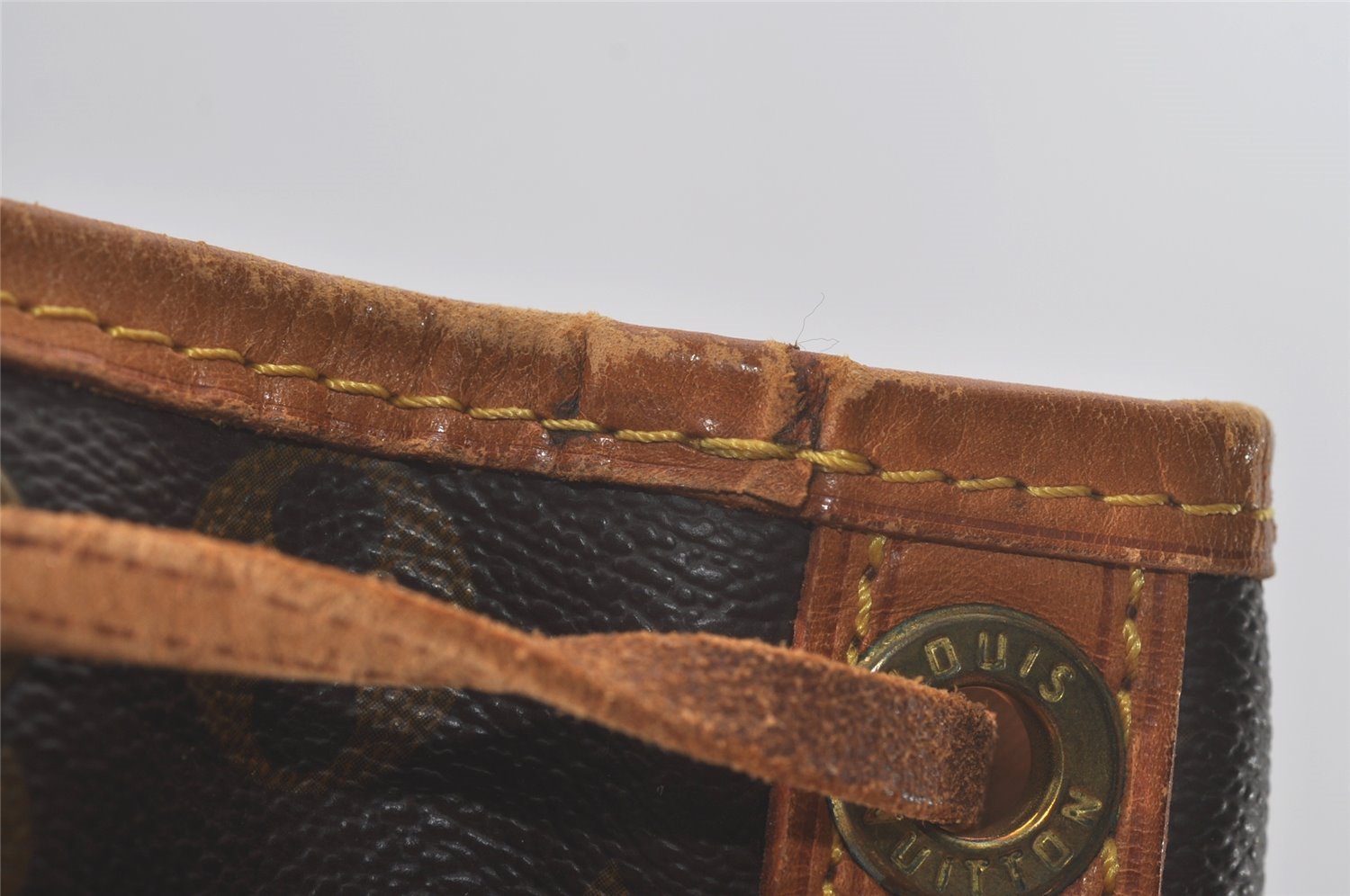 Authentic Louis Vuitton Monogram Noe Shoulder Drawstring Bag M42224 Junk 8879I