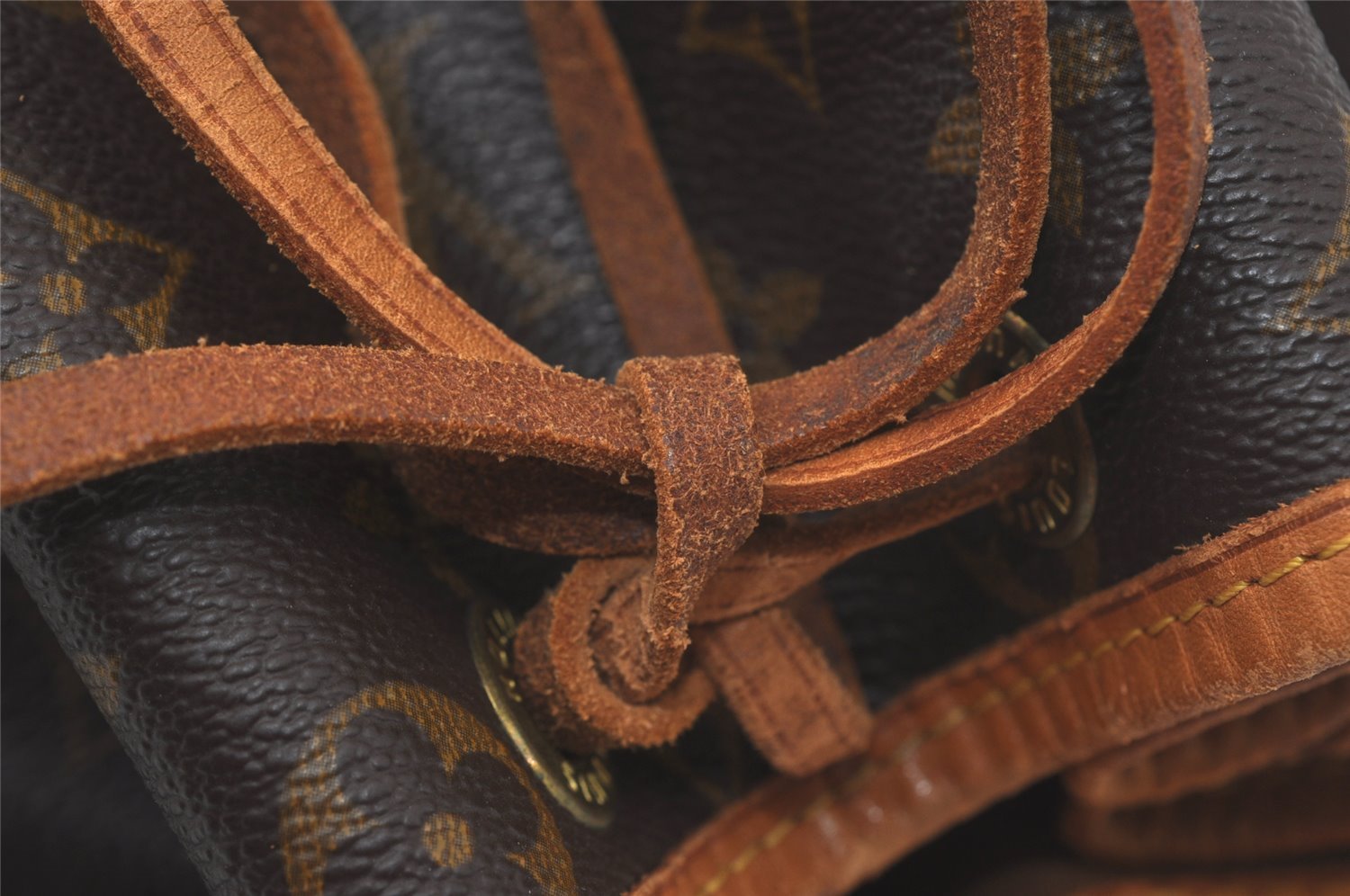 Authentic Louis Vuitton Monogram Noe Shoulder Drawstring Bag M42224 Junk 8879I