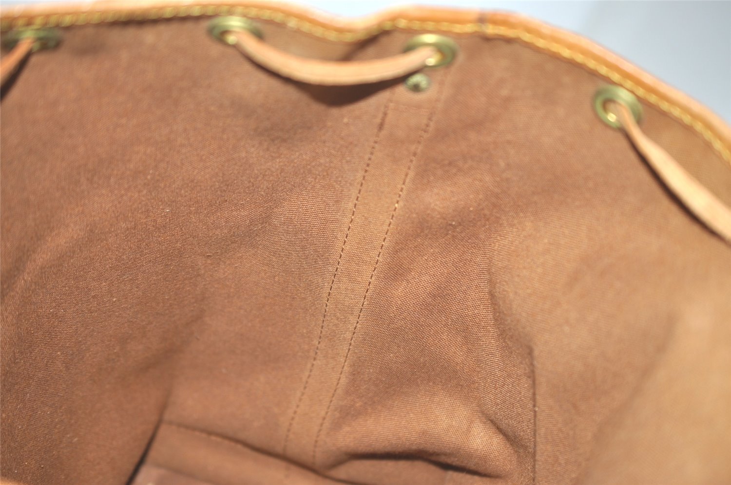 Authentic Louis Vuitton Monogram Noe Shoulder Drawstring Bag M42224 Junk 8879I