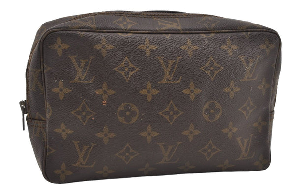 Auth Louis Vuitton Monogram Trousse Toilette 23 Clutch Hand Bag Old Model 8880I
