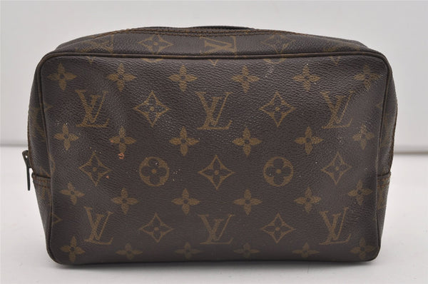 Auth Louis Vuitton Monogram Trousse Toilette 23 Clutch Hand Bag Old Model 8880I