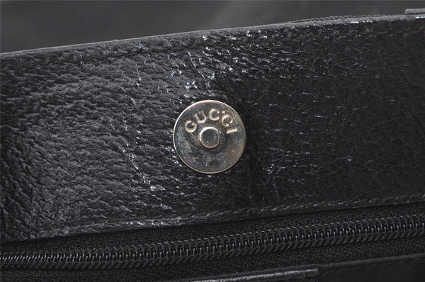 Authentic GUCCI Vintage Shoulder Bag Purse Nylon Leather 0013305 Black 8882J