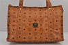 Authentic MCM Visetos Leather Vintage Shoulder Tote Bag Brown  8883J