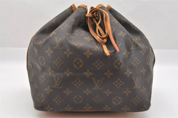 Authentic Louis Vuitton Monogram Petit Noe M42226 Shoulder Drawstring Bag 8885I