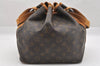 Authentic Louis Vuitton Monogram Petit Noe M42226 Shoulder Drawstring Bag 8885I