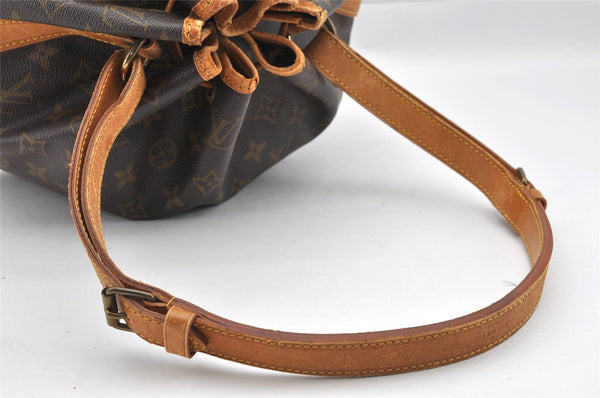 Authentic Louis Vuitton Monogram Petit Noe M42226 Shoulder Drawstring Bag 8885I