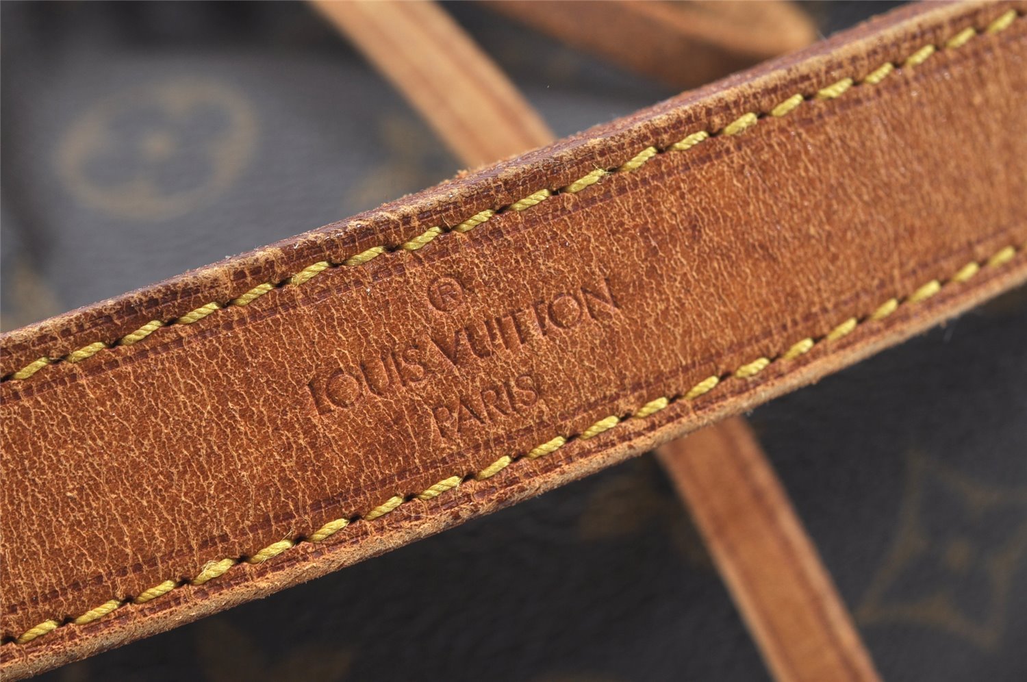 Authentic Louis Vuitton Monogram Petit Noe M42226 Shoulder Drawstring Bag 8885I