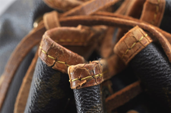 Authentic Louis Vuitton Monogram Petit Noe M42226 Shoulder Drawstring Bag 8885I