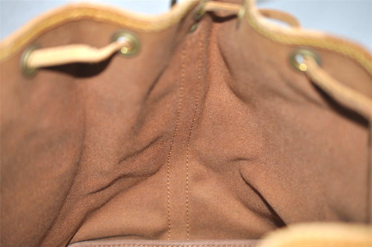 Authentic Louis Vuitton Monogram Petit Noe M42226 Shoulder Drawstring Bag 8885I