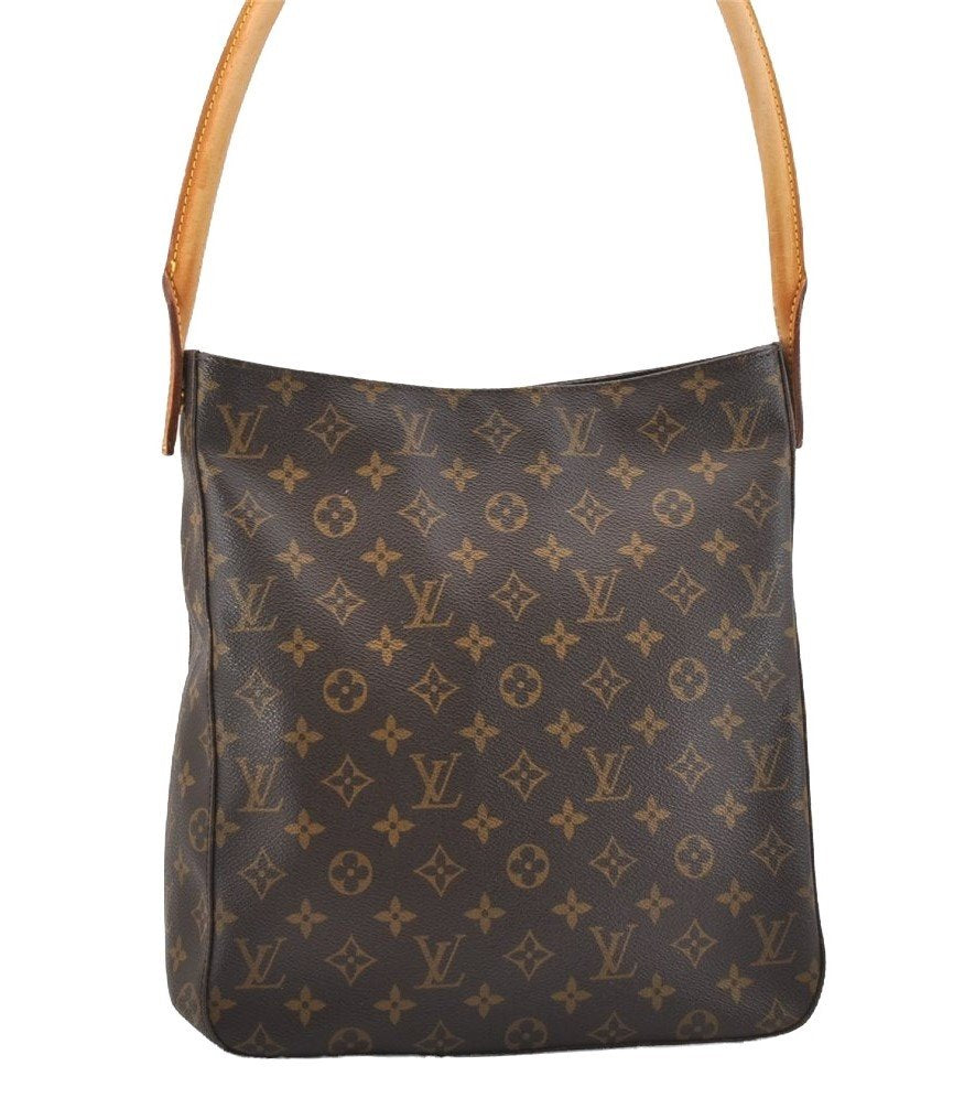 Authentic Louis Vuitton Monogram Looping GM Shoulder Bag M51145 LV Junk 8886I