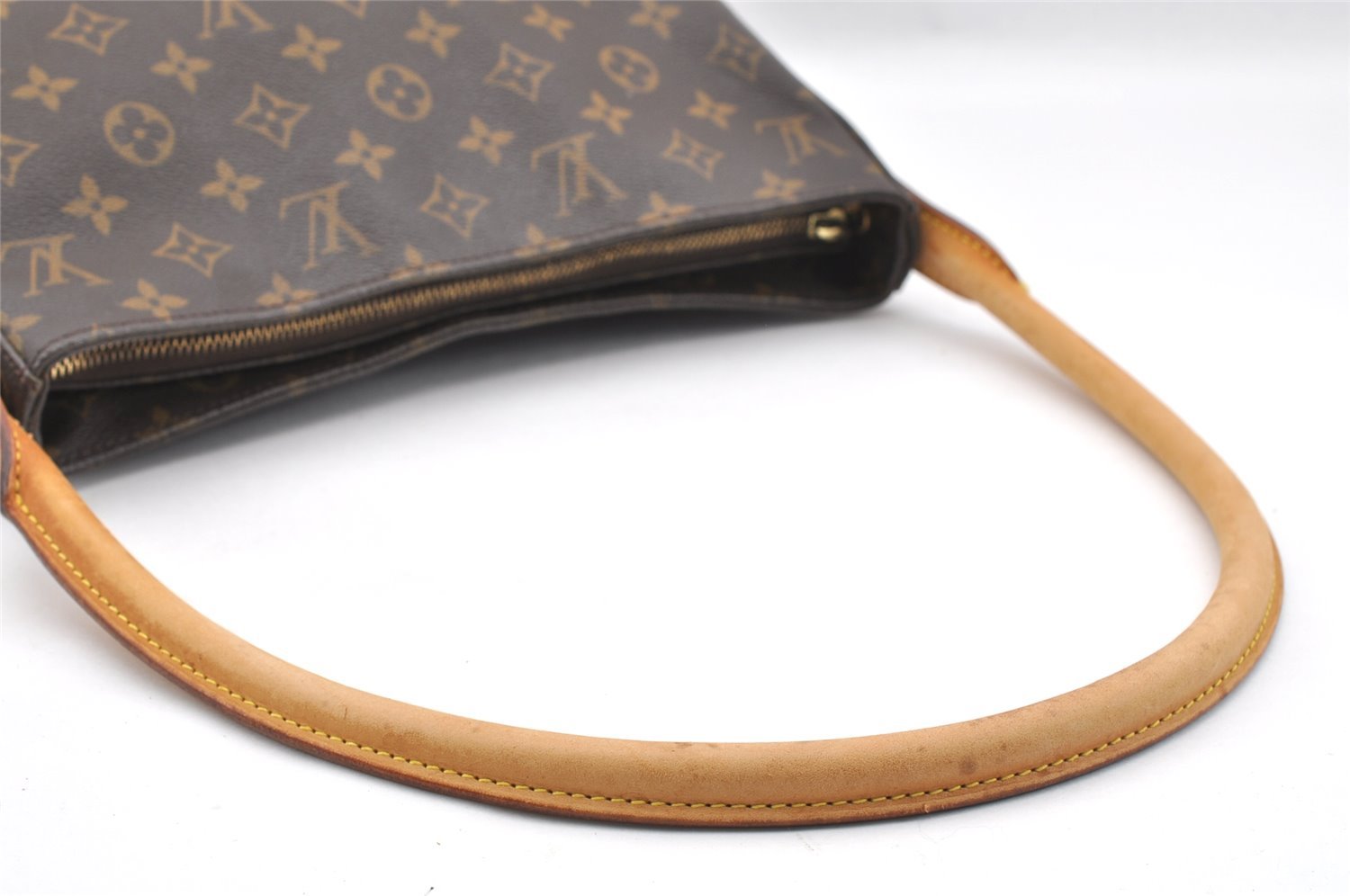 Authentic Louis Vuitton Monogram Looping GM Shoulder Bag M51145 LV Junk 8886I