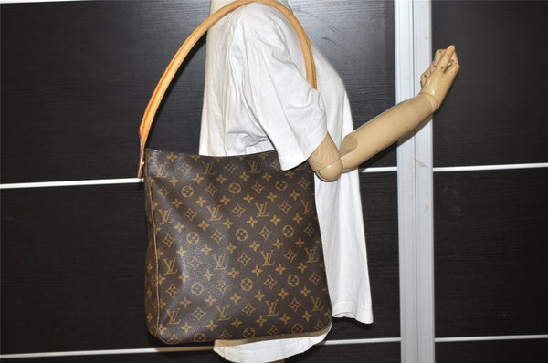 Authentic Louis Vuitton Monogram Looping GM Shoulder Bag M51145 LV Junk 8886I