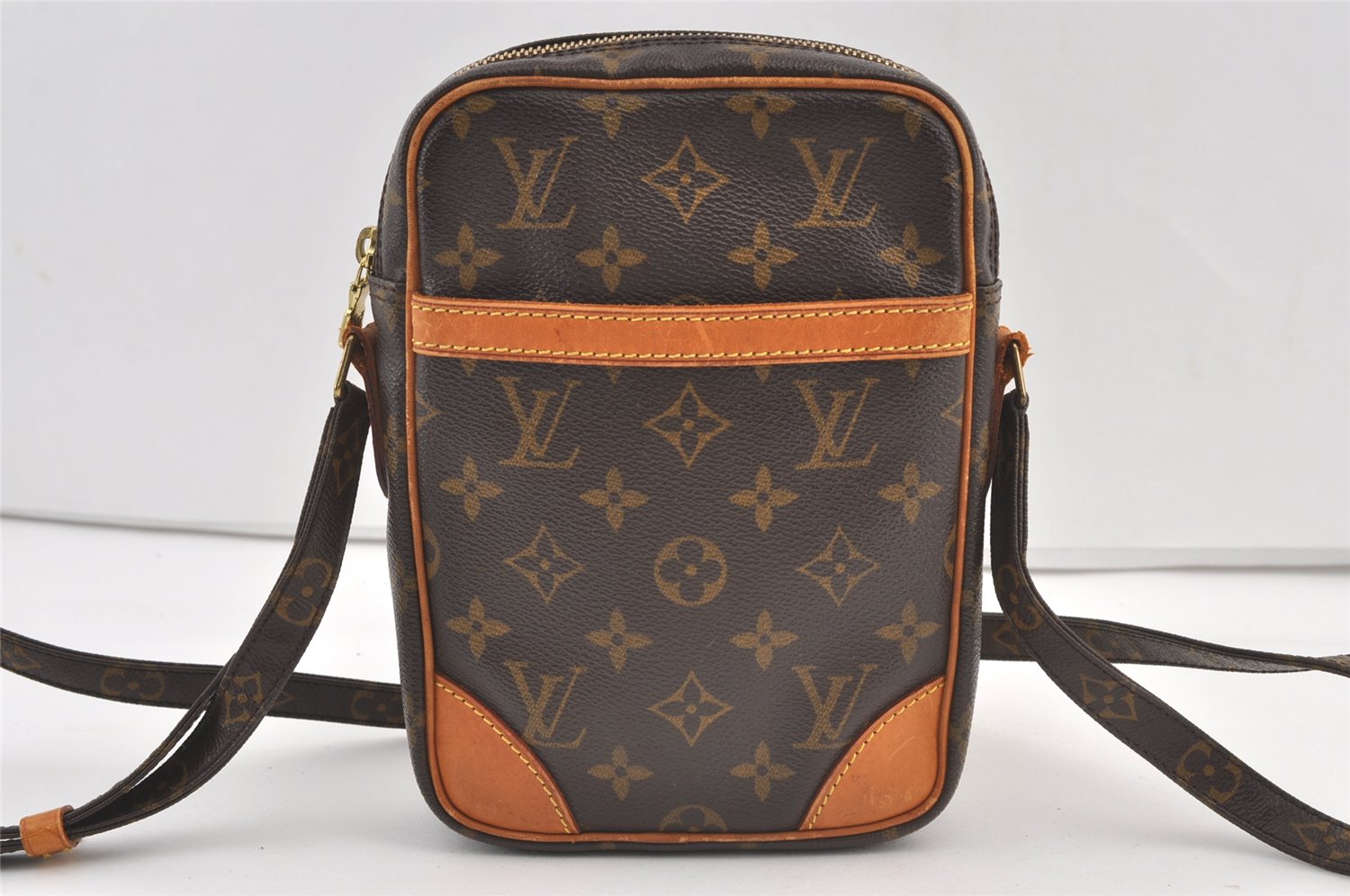 Authentic Louis Vuitton Monogram Danube Shoulder Cross Body Bag M45266 LV 8887J