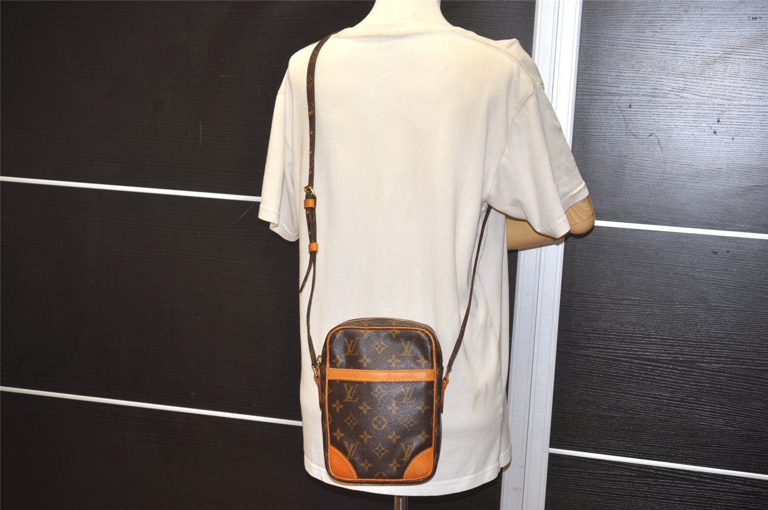 Authentic Louis Vuitton Monogram Danube Shoulder Cross Body Bag M45266 LV 8887J