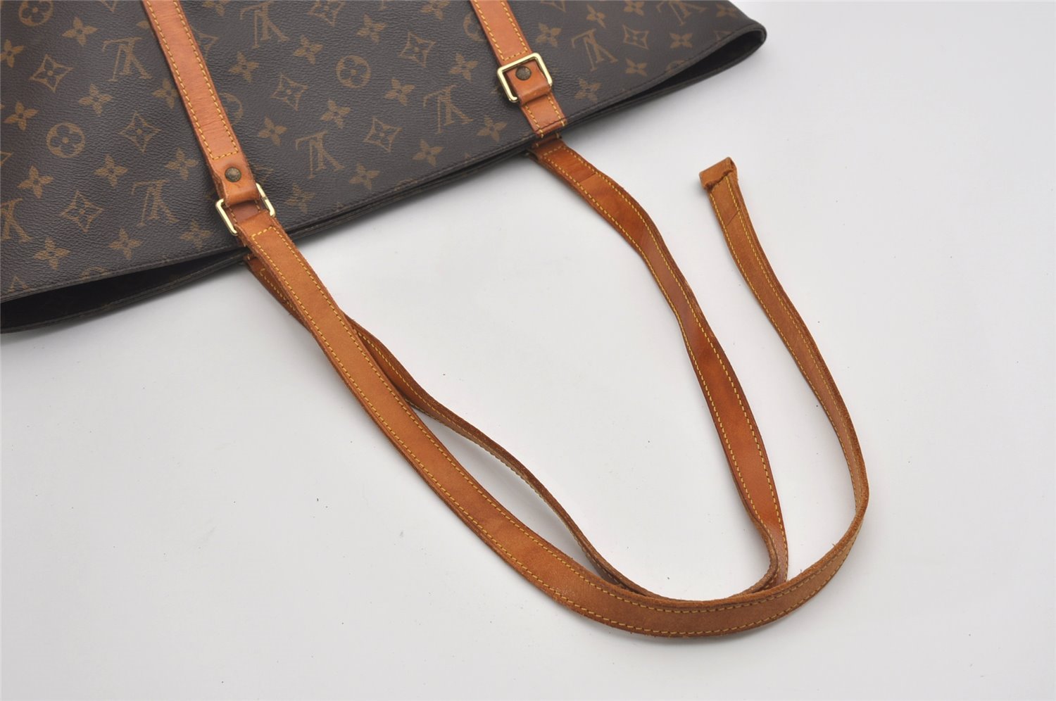 Authentic Louis Vuitton Monogram Sac Shopping PM Tote Bag M51108 Junk 8888I