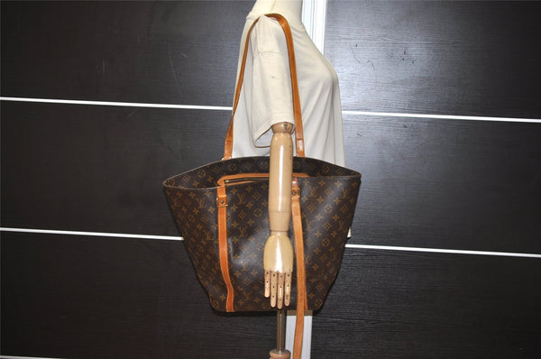 Authentic Louis Vuitton Monogram Sac Shopping PM Tote Bag M51108 Junk 8888I