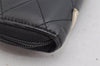 Authentic CHANEL Calf Skin Cambon Line Zippy Organizer Wallet Black Junk 8888J