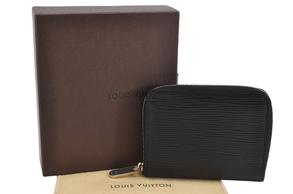 Authentic Louis Vuitton Epi Zippy Coin Purse Case Black M60152 LV Box 8891J