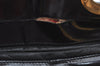 Authentic Christian Dior Lady Dior Enamel Cannage Hand Bag Black CD 8892F