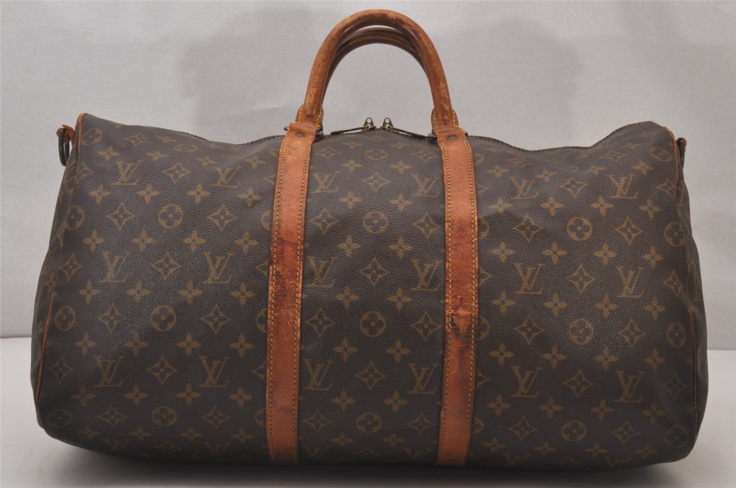 Authentic Louis Vuitton Monogram Keepall Bandouliere 50 M41416 Boston Bag 8893I