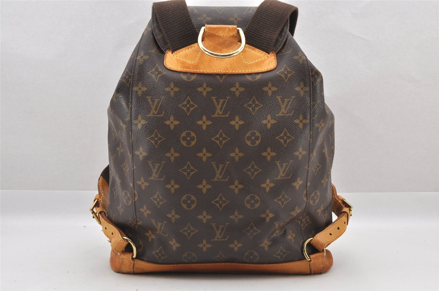 Authentic Louis Vuitton Monogram Montsouris GM Backpack M51135 LV 8896I