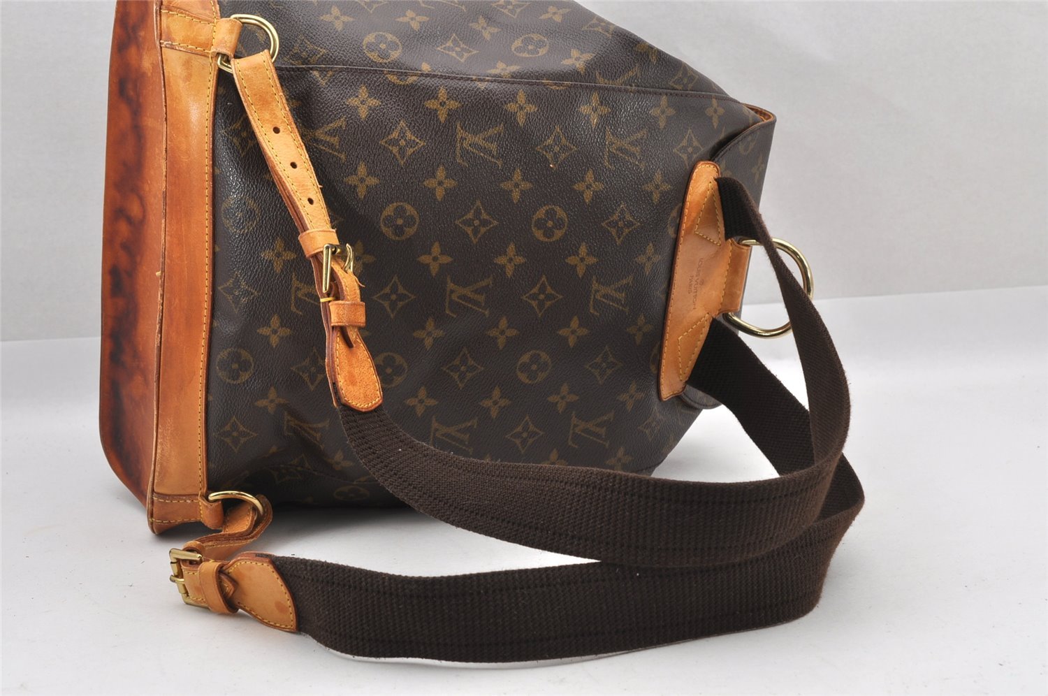 Authentic Louis Vuitton Monogram Montsouris GM Backpack M51135 LV 8896I