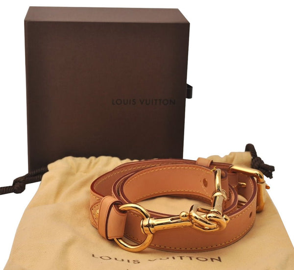 Authentic Louis Vuitton Leather Shoulder Strap Beige 35.4-39.4" LV Box 8896J