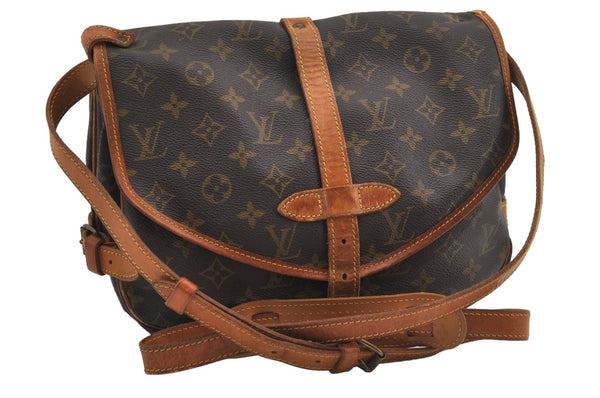 Authentic Louis Vuitton Monogram Saumur 30 Shoulder Cross Bag M42256 LV 8897I