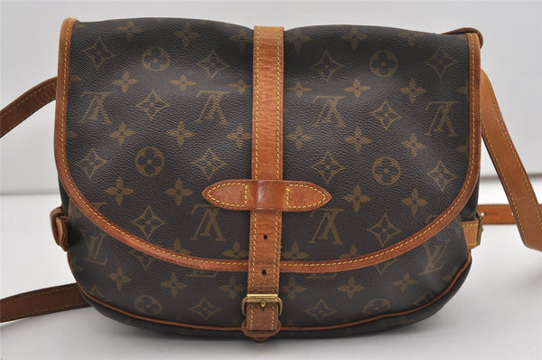 Authentic Louis Vuitton Monogram Saumur 30 Shoulder Cross Bag M42256 LV 8897I