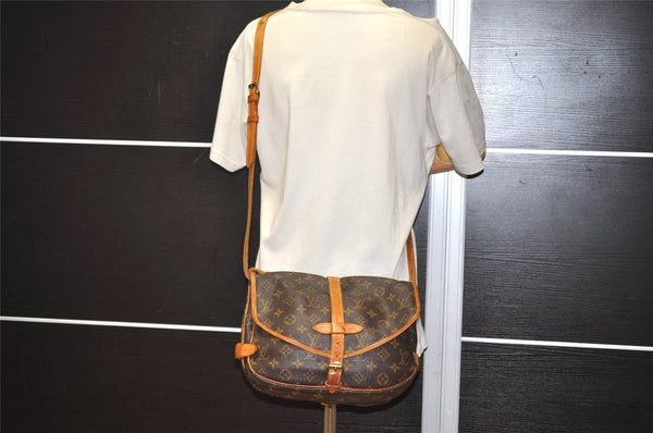 Authentic Louis Vuitton Monogram Saumur 30 Shoulder Cross Bag M42256 LV 8897I