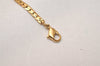 Authentic Christian Dior Gold Rhinestone Chain Pendant Necklace Box 8897J